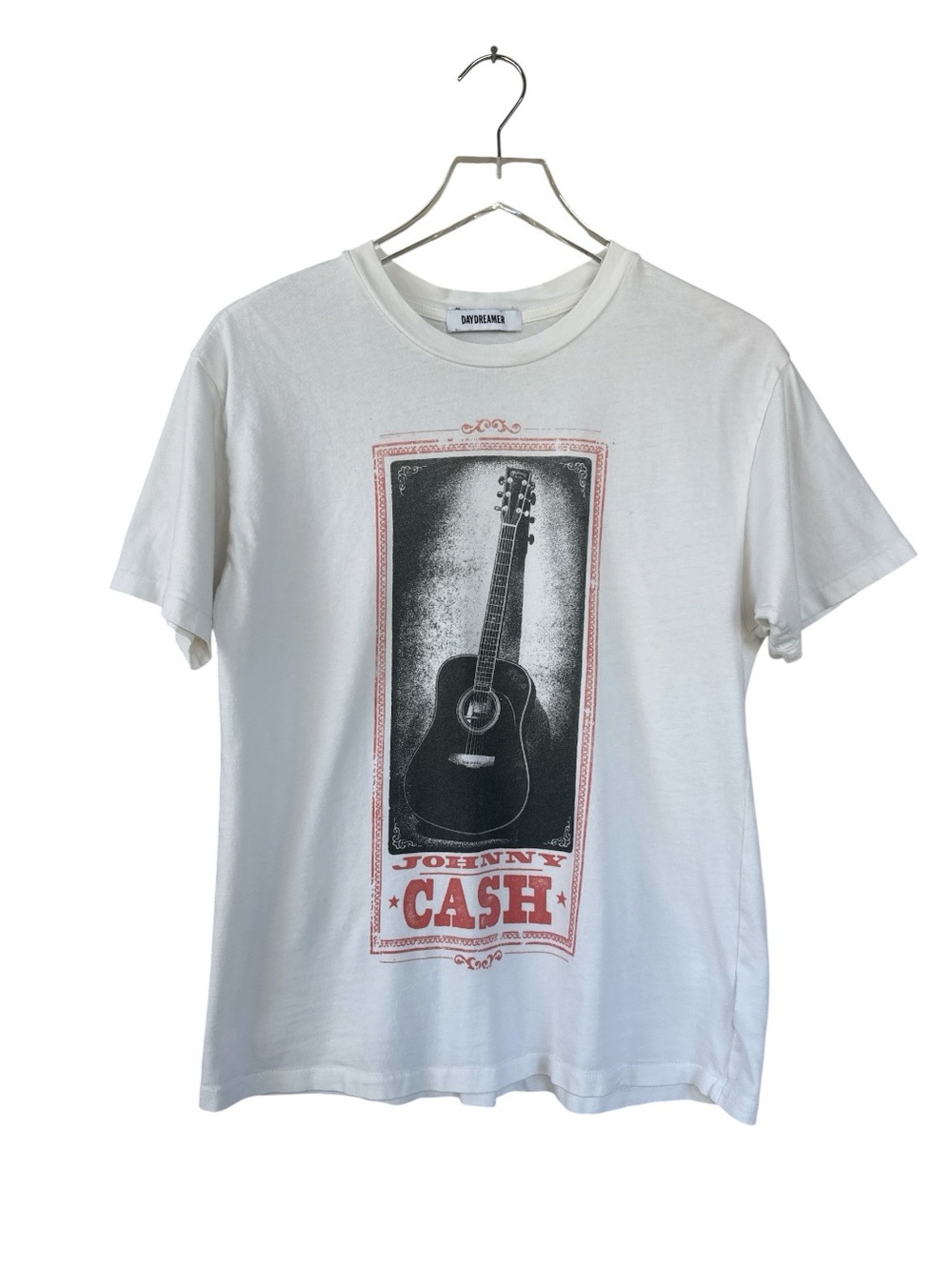 Daydreamer Johnny Cash Guitar Graphic Tee Size Small White